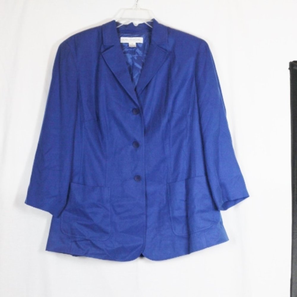 Real Clothes Blue Women's 2 Pc Career Tank Blazer Set Outfit 14 038